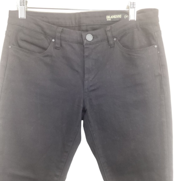 BlankNYC Blank NYC Intro black denim‎ jeans size 28 distressed raw hem - Picture 2 of 9